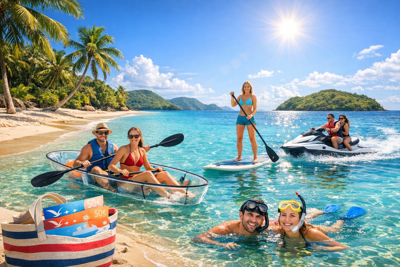activités nautiques en guadeloupe avec les chèques vacances